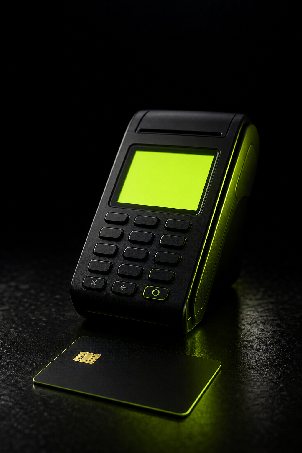 A PayVeta card-swiper payment terminal with a chip card inserted
